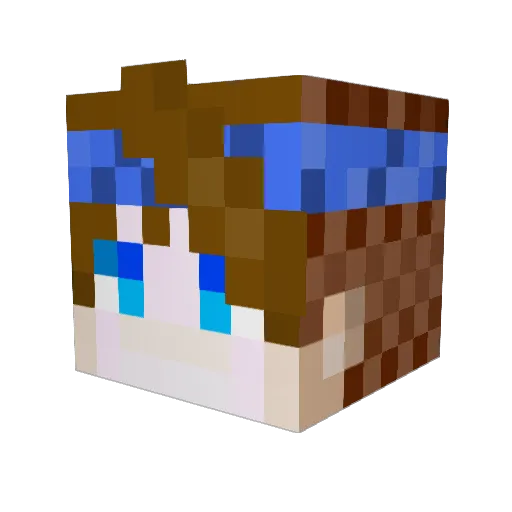 Kolzerq Minecraft avatar head, 3D render