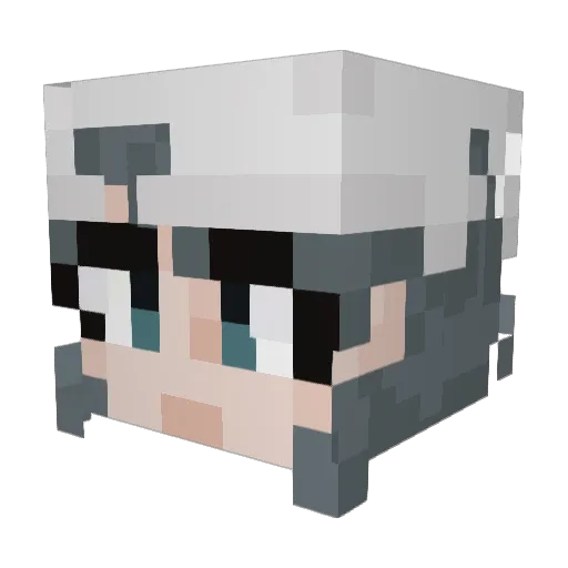 KomaKoffee Minecraft avatar head, 3D render