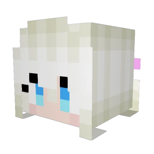KomakoS Minecraft avatar head, 3D render