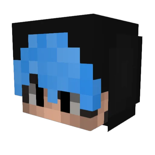 Komakux Minecraft avatar head, 3D render