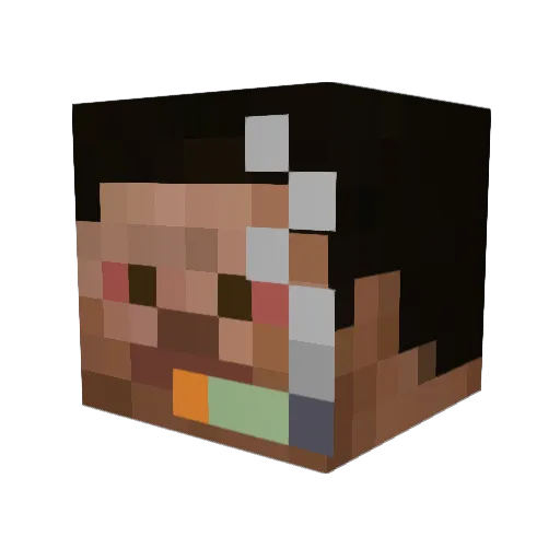 KomandorFfak Minecraft avatar head, 3D render