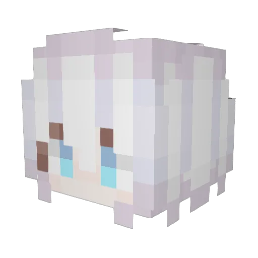 Komari233 Minecraft avatar head, 3D render