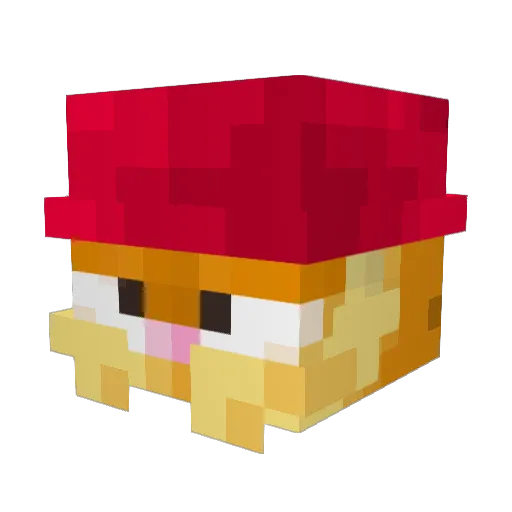 Komarusice_ Minecraft avatar head, 3D render
