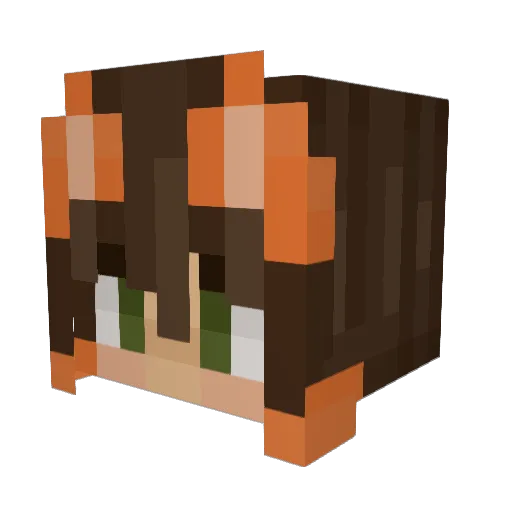 Kombat_TTV Minecraft avatar head, 3D render