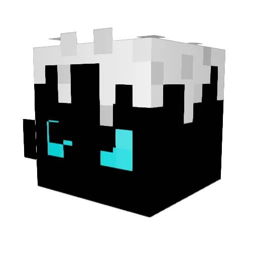 Kombip Minecraft avatar head, 3D render