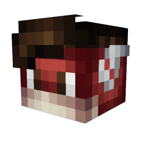 KomboMan Minecraft avatar head, 3D render
