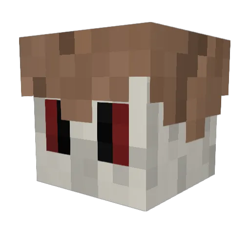 KombuchaMP Minecraft avatar head, 3D render