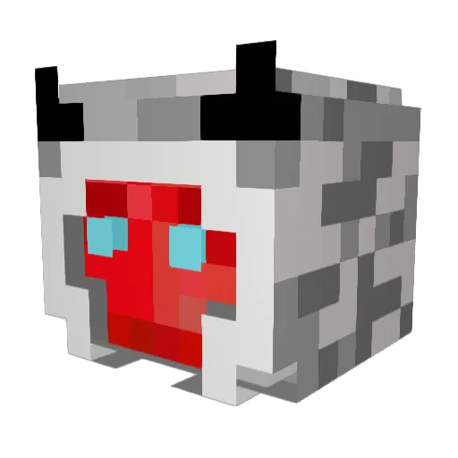 Komencanto Minecraft avatar head, 3D render