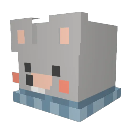 Komerii Minecraft avatar head, 3D render