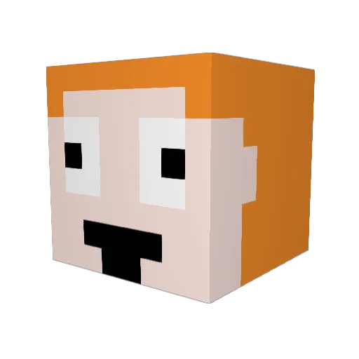 Komete071 Minecraft avatar head, 3D render