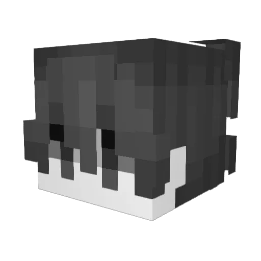 KomiDoze Minecraft avatar head, 3D render