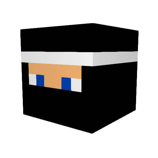 Komik8 Minecraft avatar head, 3D render