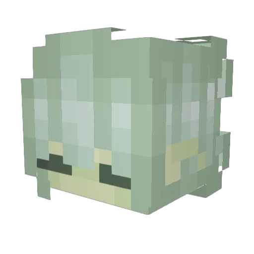 Komikox Minecraft avatar head, 3D render