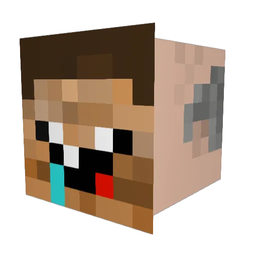 Komm_In_Mein_Van Minecraft avatar head, 3D render