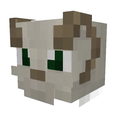 KommanderGoat Minecraft avatar head, 3D render