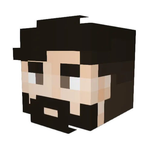 Kommenoi Minecraft avatar head, 3D render