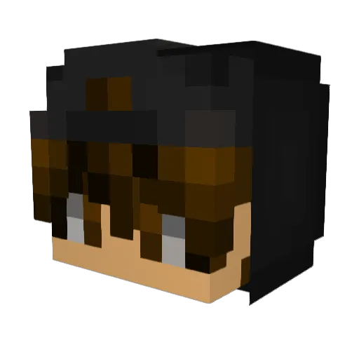 Kommii_ Minecraft avatar head, 3D render