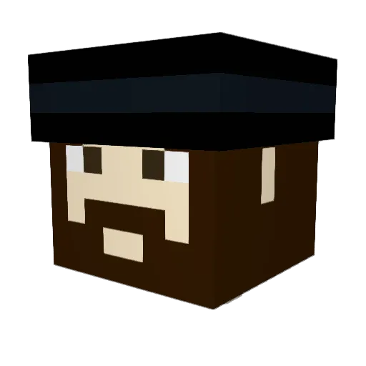 Kommissar1 Minecraft avatar head, 3D render