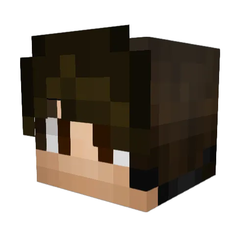 Komoduro Minecraft avatar head, 3D render