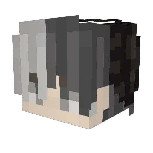 Komorebii Minecraft avatar head, 3D render