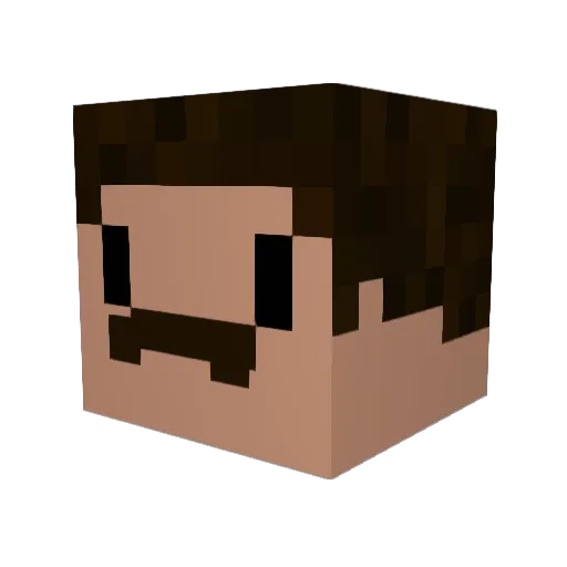 Komorow Minecraft avatar head, 3D render
