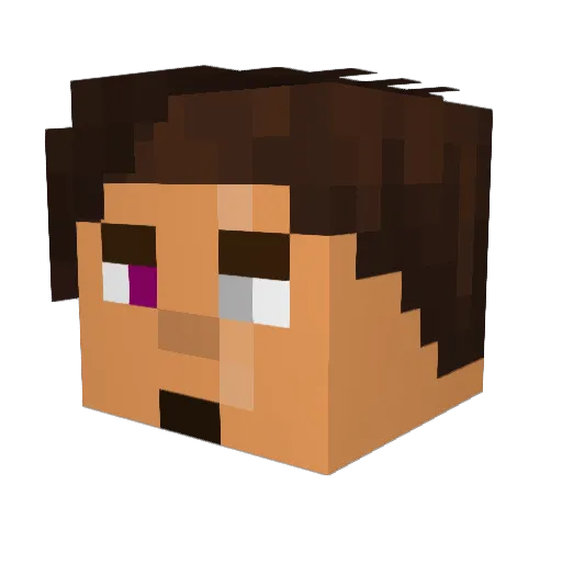 Komotomoth Minecraft avatar head, 3D render
