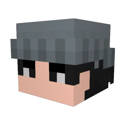 KomplexFella Minecraft avatar head, 3D render