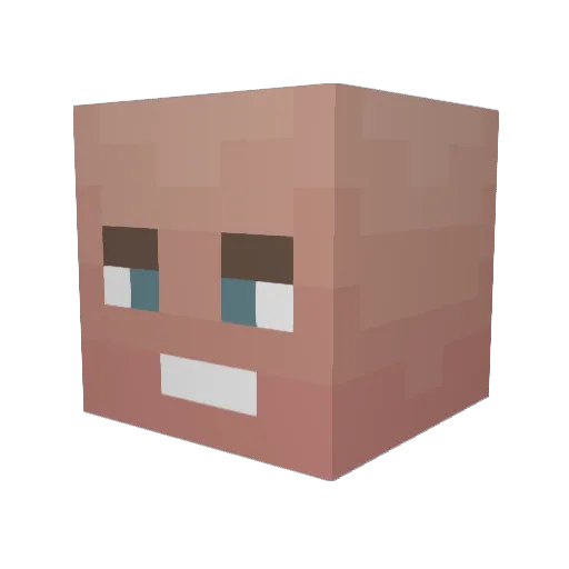 Kompostpflanze Minecraft avatar head, 3D render