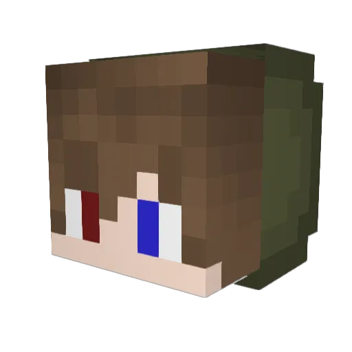 Komprass Minecraft avatar head, 3D render