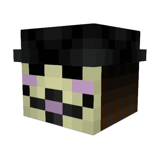 Kompromised Minecraft avatar head, 3D render