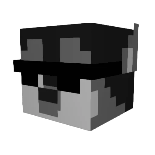 Komsal Minecraft avatar head, 3D render