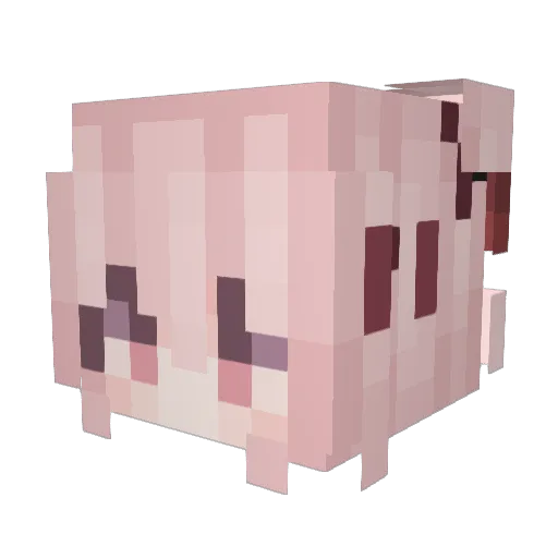 Komugi_chan Minecraft avatar head, 3D render