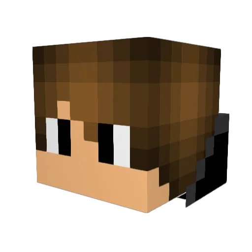 Komunist_13 Minecraft avatar head, 3D render