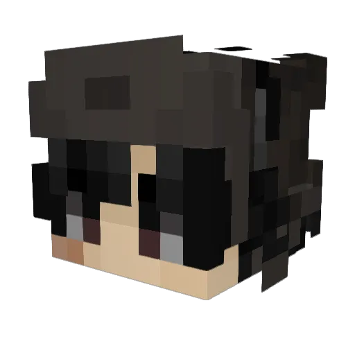 Komy8 Minecraft avatar head, 3D render