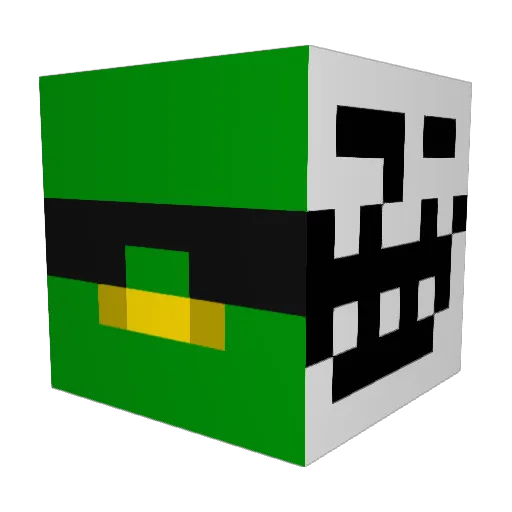 KonGR2008 Minecraft avatar head, 3D render