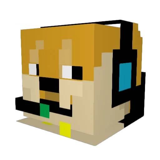 KonG_MY Minecraft avatar head, 3D render