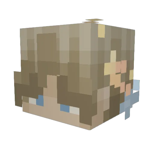 KonQuanese Minecraft avatar head, 3D render