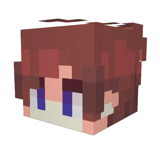 Kona616 Minecraft avatar head, 3D render