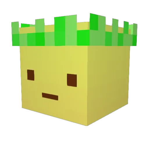 KonaPhi Minecraft avatar head, 3D render