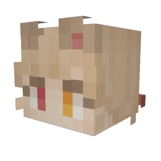 Kona_Lapin Minecraft avatar head, 3D render