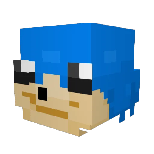 Kona_Tim Minecraft avatar head, 3D render