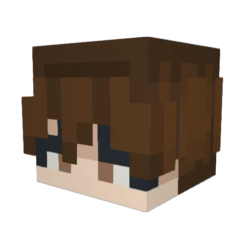 Konaa2 Minecraft avatar head, 3D render