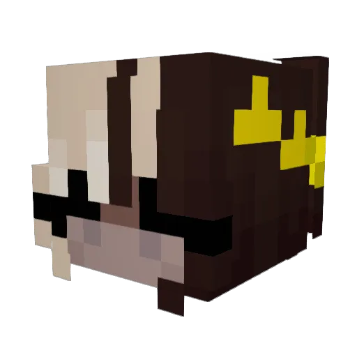 Konask Minecraft avatar head, 3D render