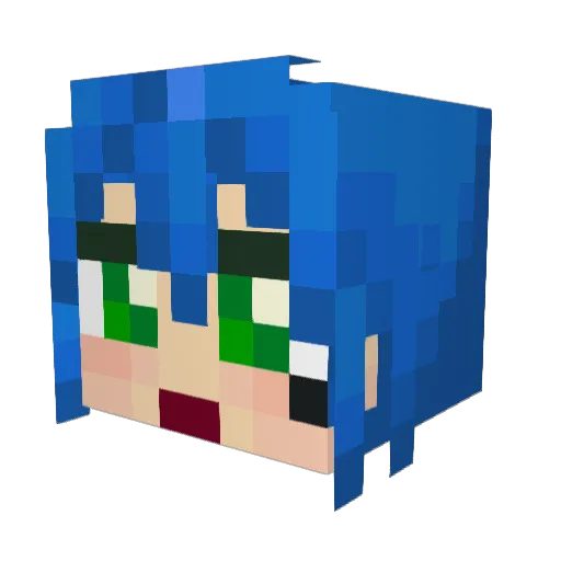 Konatachan22 Minecraft avatar head, 3D render