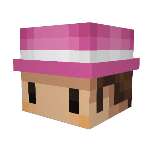 Kondomca Minecraft avatar head, 3D render