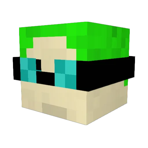 Kondrik Minecraft avatar head, 3D render