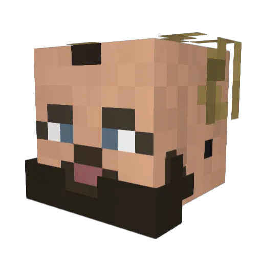 Kondzik44 Minecraft avatar head, 3D render