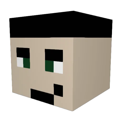 Kondzio45 Minecraft avatar head, 3D render