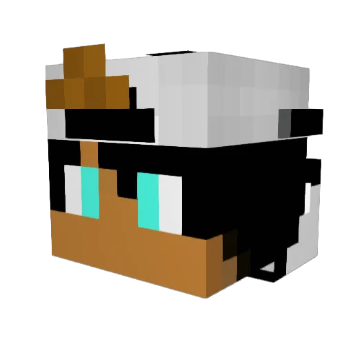 Konection Minecraft avatar head, 3D render