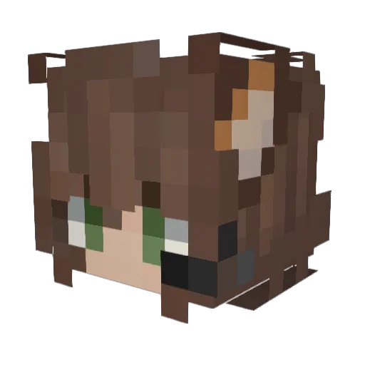 KonekoBelown02 Minecraft avatar head, 3D render